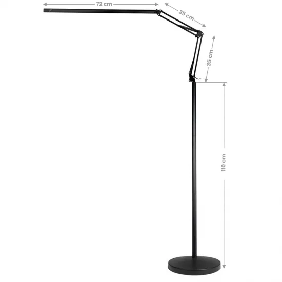 LED lampa za tretman trepavica all4light line 2 crna sa stativom — slika 2