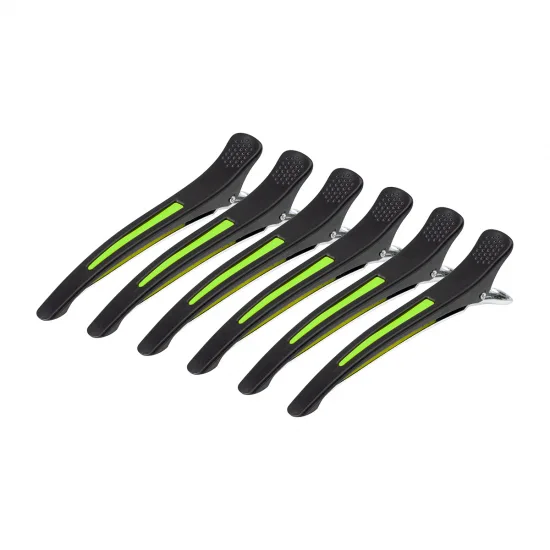 Stezaljke frizerske kopče za kosu e-13 6 kom 11,5 cm mix neonske