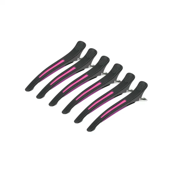 Stezaljke frizerske kopče za kosu e-13 6 kom 11,5 cm mix neonske — slika 6