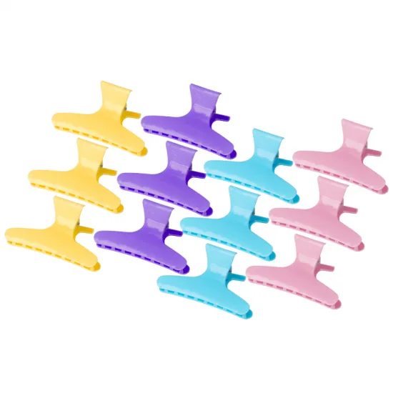 Crabs frizerske stezaljke e-47 12 kom 8,2 cm raznih boja