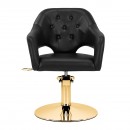 Hairdressing chair Gabbiano Parma Gold Black