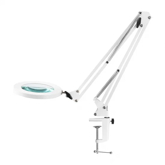 BIJELA LED STOLNA LAMPA S POVEĆALOM SJAJ 308