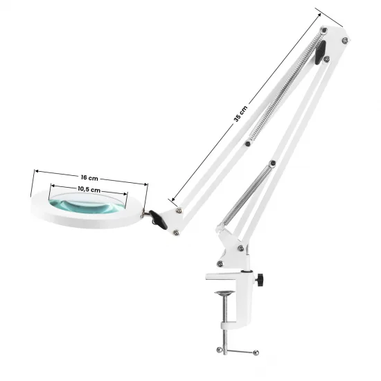 BIJELA LED STOLNA LAMPA S POVEĆALOM SJAJ 308 — slika 2