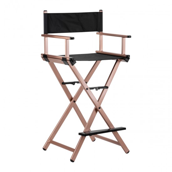 MAKE-UP CHAIR ALUMINUM ROSE GOLD