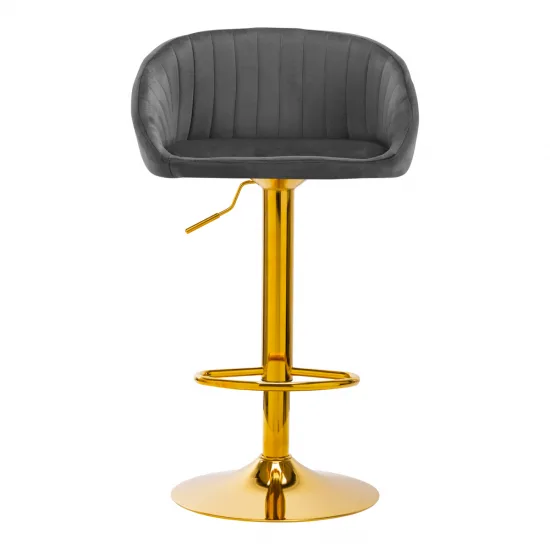 4Rico Bar Hocker QS-B16G baršunasto siva — slika 5