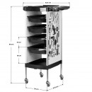GABBIANO HAIRDRESSER TROLLEY X11-9 WHITE GRAPHICS