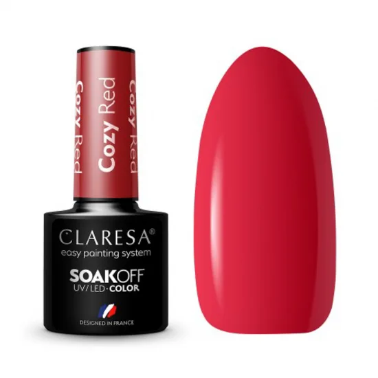 CLARESA hibridni lak za nokte COZY RED -5g