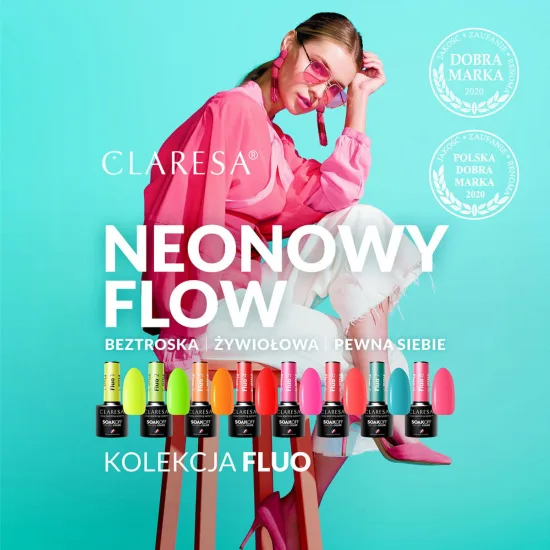 CLARESA hibridni lak za nokte FLUO 4-5g — slika 2