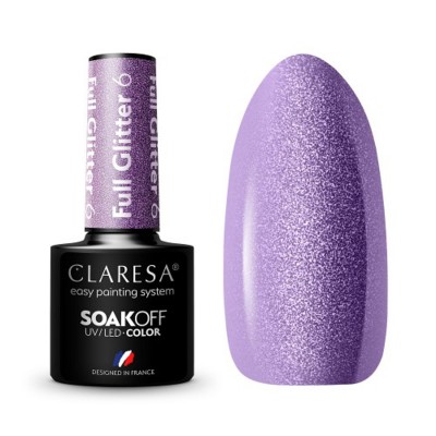 CLARESA hibridni lak za nokte FULL GLITTER 6-5 g