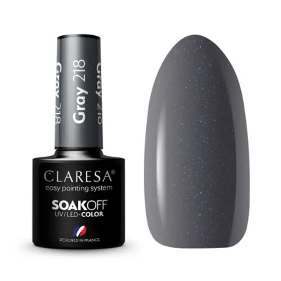 CLARESA Hibridni lak za nokte SIVI 218 -5g