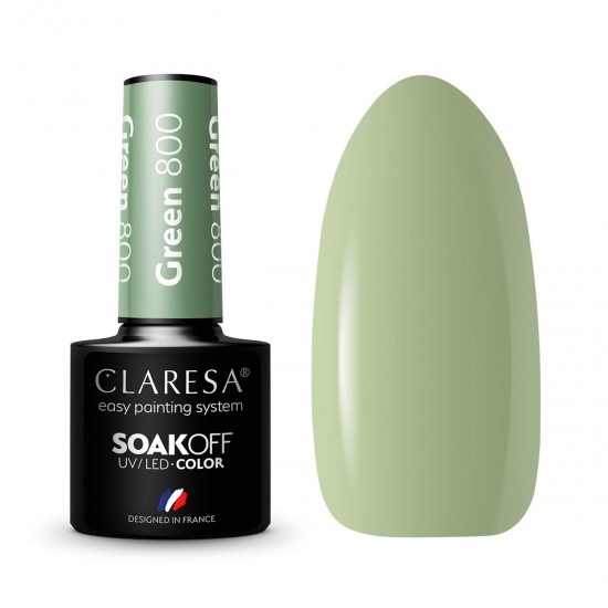 CLARESA Hibridni lak za nokte ZELENI 800 -5g
