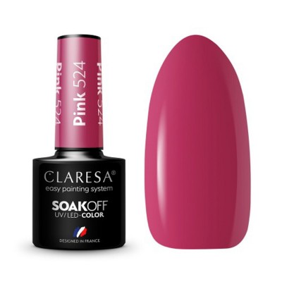 CLARESA hibridni lak za nokte Roza 524 -5g