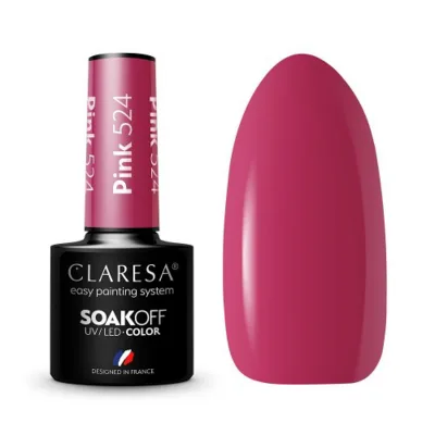 CLARESA hibridni lak za nokte Roza 524 -5g