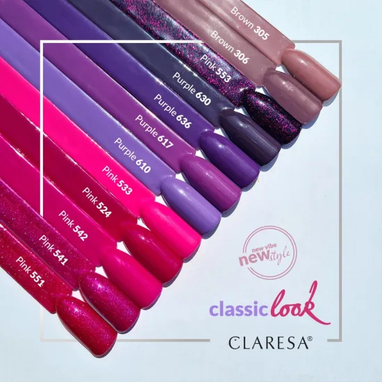 CLARESA hibridni lak za nokte ROZA 542 -5g — slika 3