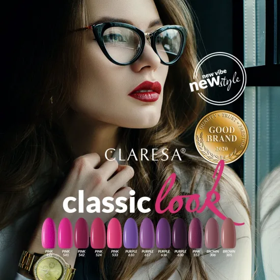 CLARESA hibridni lak za nokte ROZA 542 -5g — slika 2