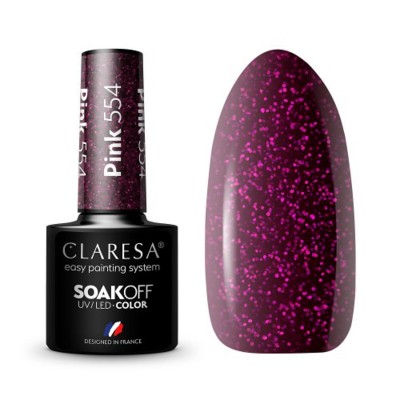 CLARESA hibridni lak za nokte ROZA 554 -5g