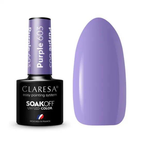 CLARESA Hibridni lak za nokte PURPLE 603 -5g
