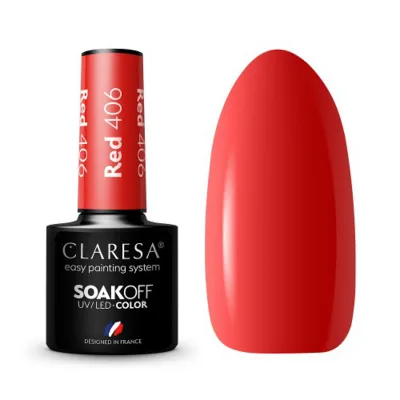 CLARESA hibridni lak za nokte CRVENI 406 5g