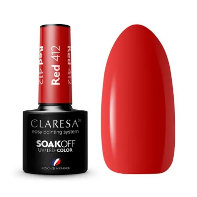 CLARESA hibridni lak za nokte CRVENI 412 -5g