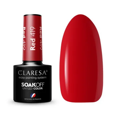 CLARESA hibridni lak za nokte CRVENI 419 -5g