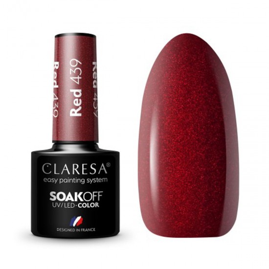 CLARESA hibridni lak za nokte CRVENI 439 -5g