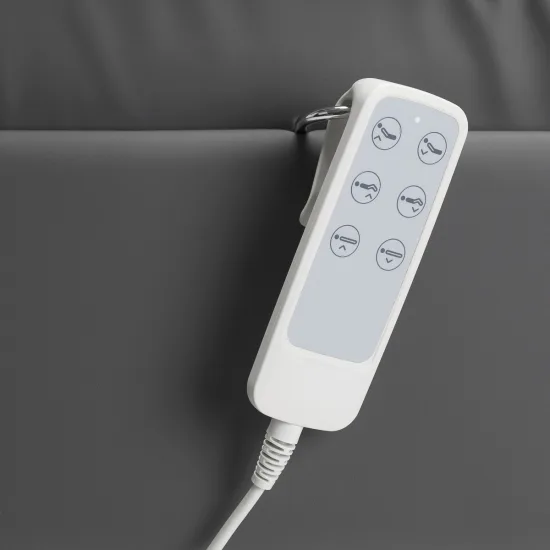 Električna kozmetička stolica SILLON Lux 273b 3 aktuatora siva sa sivom bazom — slika 15