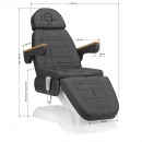 Electric cosmetic chair SILLON Lux 273b 3 actuators gray
