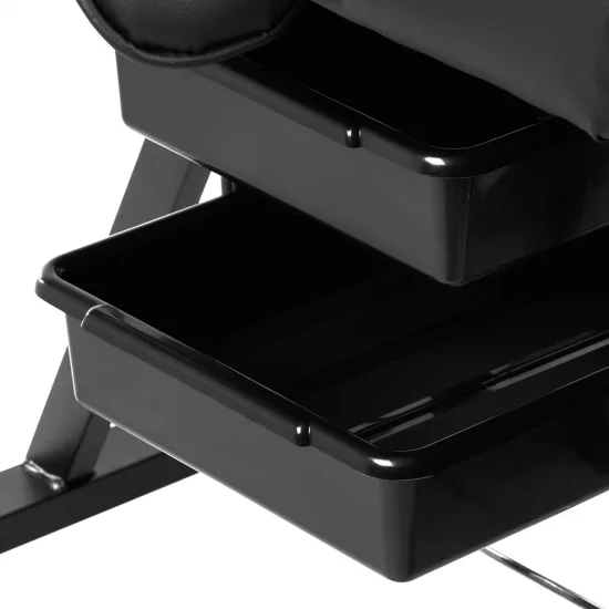 Sillon kozmetička stolica s kivetama crna — slika 6