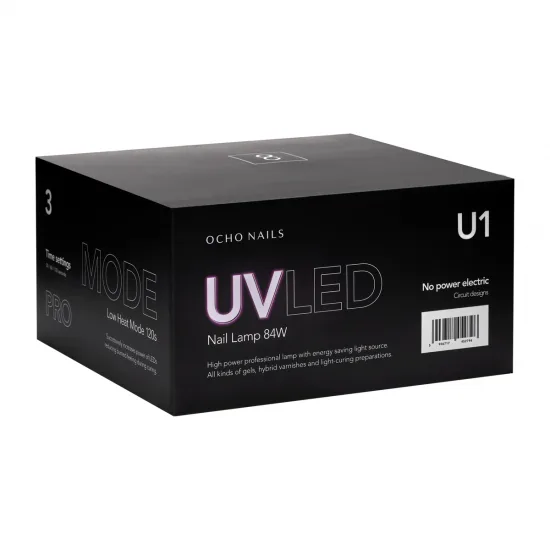 Ocho Nails 8 LED UV lampa crna 84W — slika 9