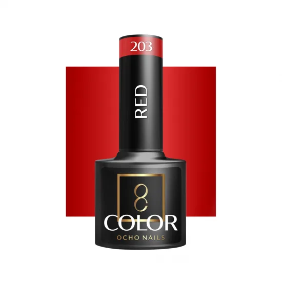 OCHO NAILS Hibridni lak za nokte crveni 203 -5 g