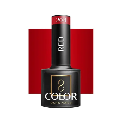 OCHO NAILS Hibridni lak za nokte crveni 204 -5 g