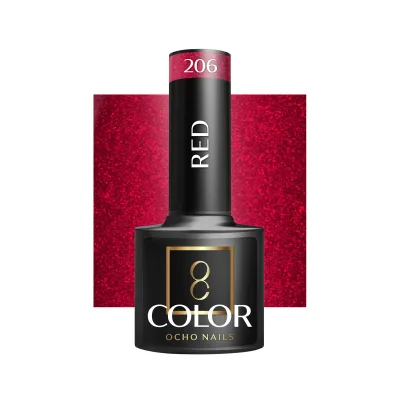 OCHO NAILS Hibridni lak za nokte crveni 206 -5 g