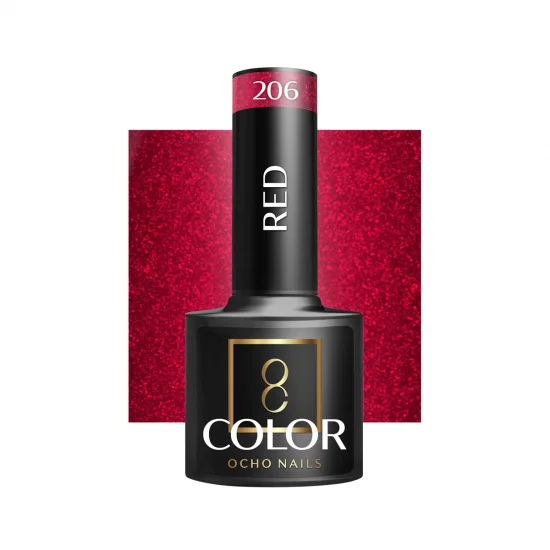 OCHO NAILS Hibridni lak za nokte crveni 206 -5 g