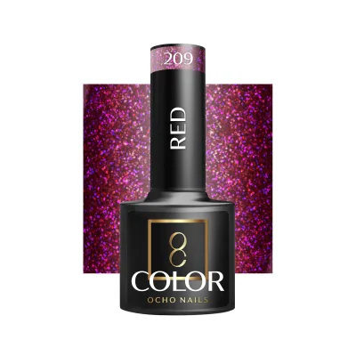 OCHO NAILS Hibridni lak za nokte crveni 209 -5 g