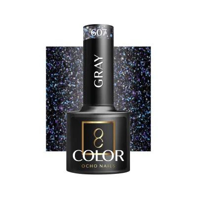 OCHO NAILS Hibridni lak za nokte sivi 607 -5 g