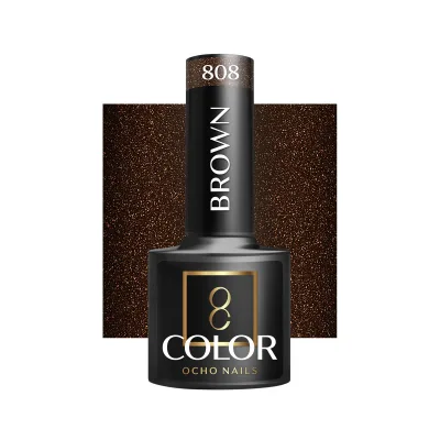 OCHO NAILS Hibridni lak za nokte smeđi 808 -5 g