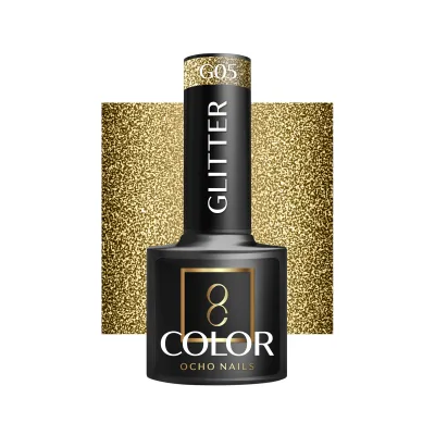 OCHO NAILS Hibridni lak za nokte s glitterom G05 -5 g