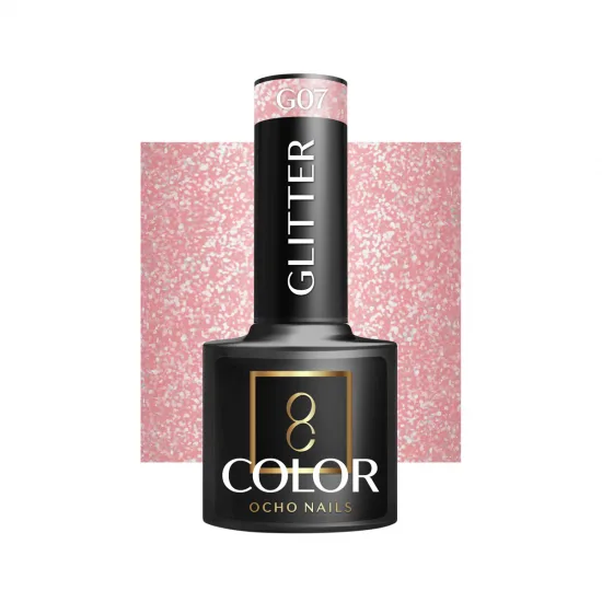 OCHO NAILS Hibridni lak za nokte s glitterom G07 -5 g