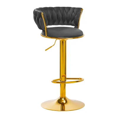 4Rico Bar Hocker QS-B313a sivi baršun