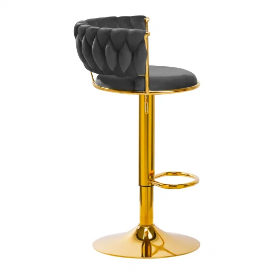 4Rico Bar Hocker QS-B313a sivi baršun — slika 9