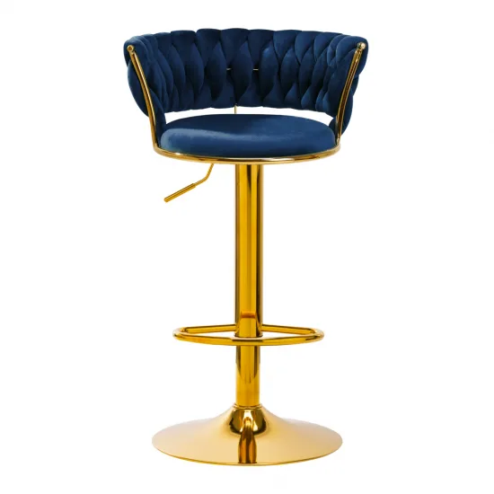 4Rico Bar Hocker QS-B313a tamnoplavi baršun — slika 8