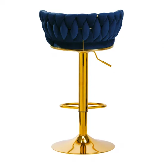 4Rico Bar Hocker QS-B313a tamnoplavi baršun — slika 7