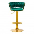 4Rico Bar Hocker QS-B313a green velvet