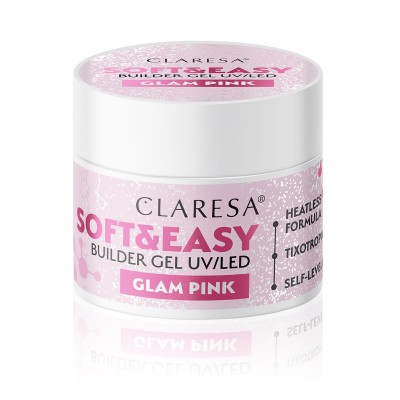Claresa gel za izgradnju Soft&Easy glamurozno ružičasti 12g