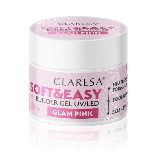 Claresa gel za izgradnju Soft&Easy glamurozno ružičasti 12g