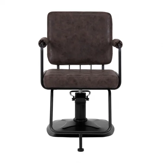 Gabbiano frizerska stolica Katania Loft Old Leather tamnosmeđa — slika 4
