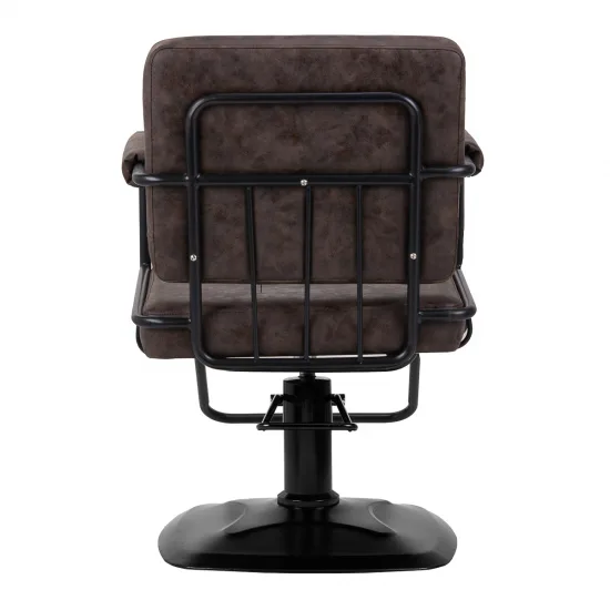 Gabbiano frizerska stolica Katania Loft Old Leather tamnosmeđa — slika 5