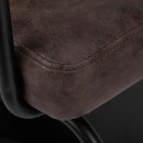 Gabbiano frizerska stolica Katania Loft Old Leather tamnosmeđa