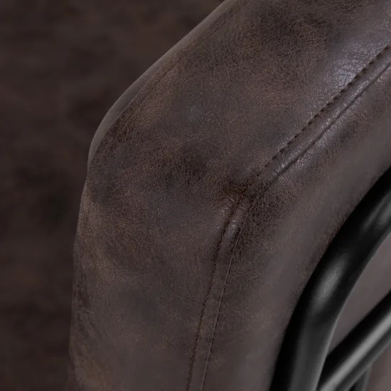 Gabbiano frizerska stolica Katania Loft Old Leather tamnosmeđa — slika 8