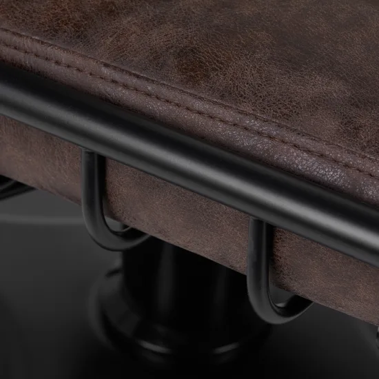 Gabbiano frizerska stolica Katania Loft Old Leather tamnosmeđa — slika 9